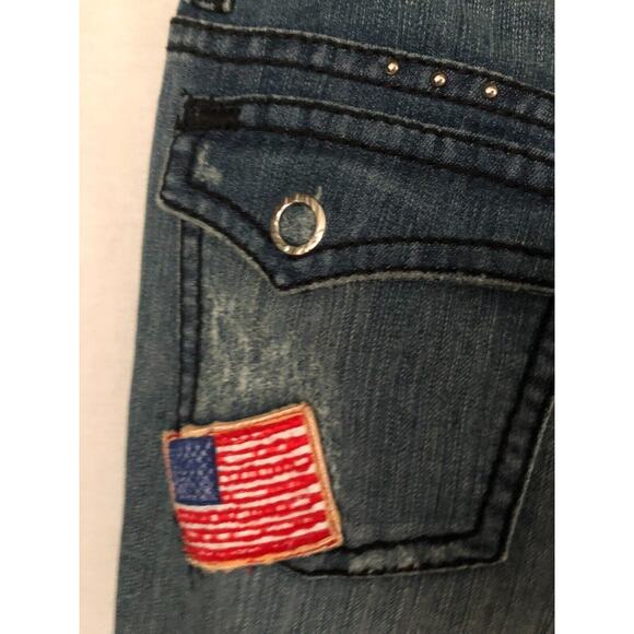 Cache Contour Elaborate Embellished Jean Pant Size 4/6 Denim Stretch $188 NWT - Picture 3 of 10